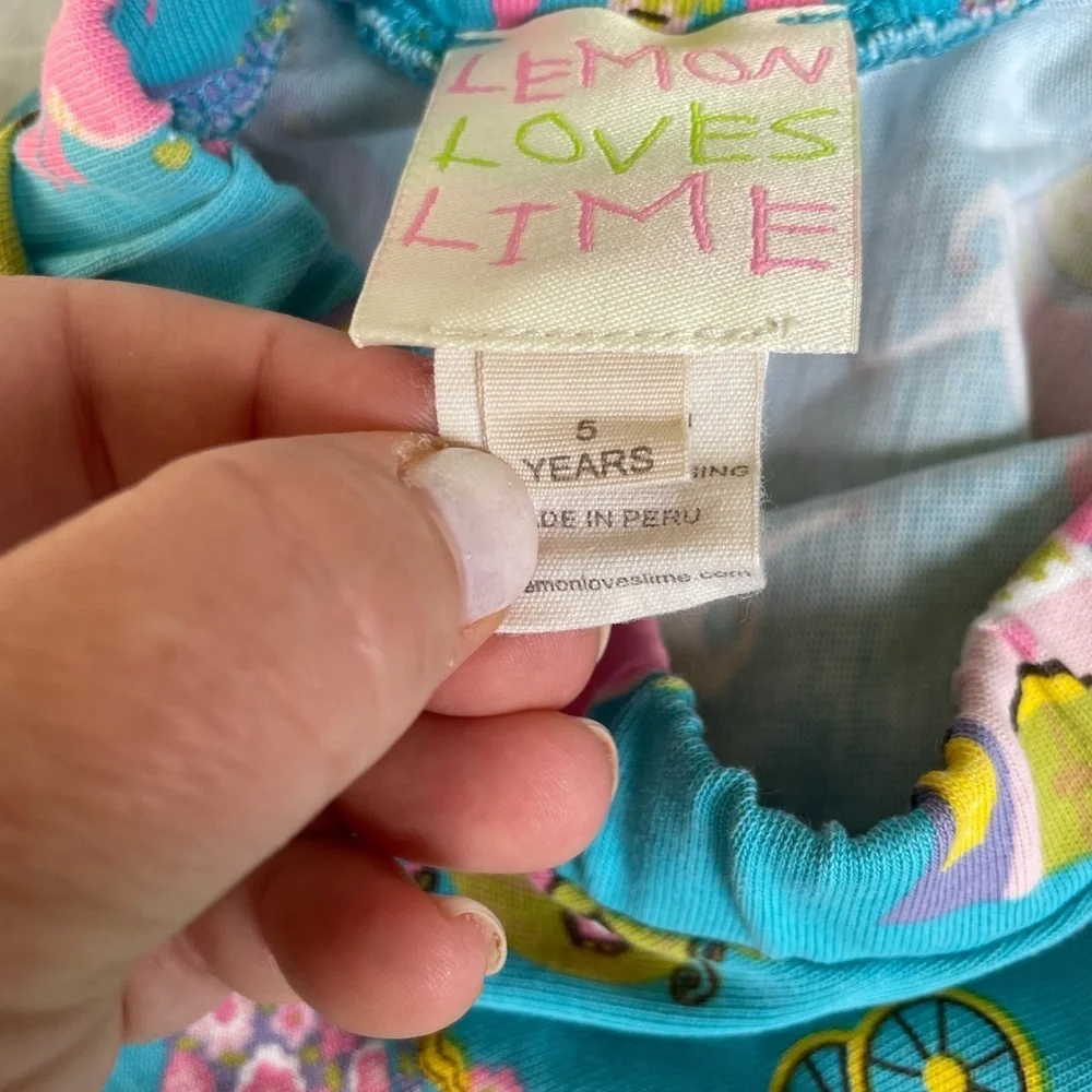 Lemon Loves Lime -Blue Green Skirt Size 5
